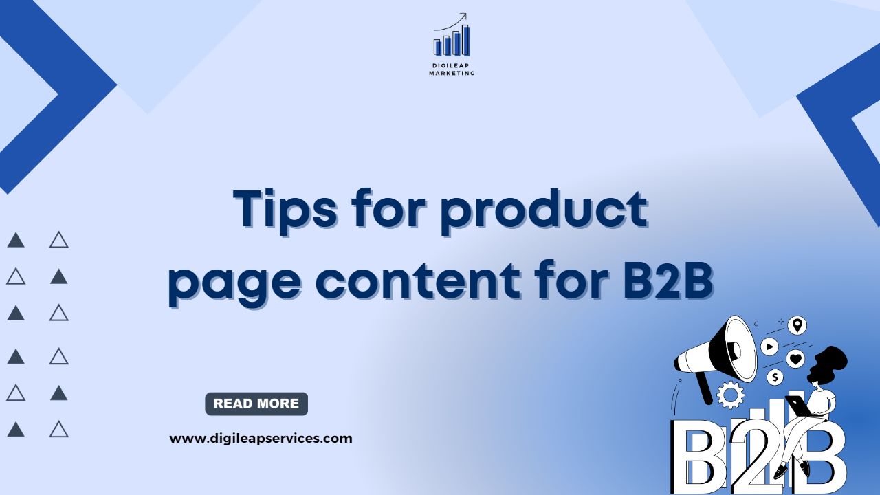 Tips for product page content for B2B, product page content, content strategy