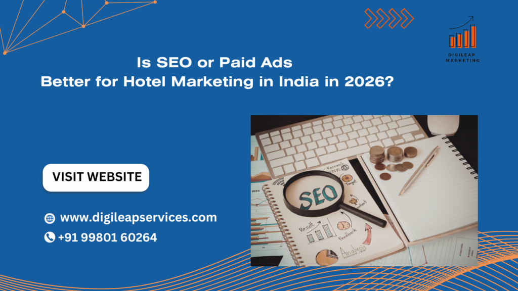 Hotel SEO and paid ads dashboard used for boosting bookings in India.