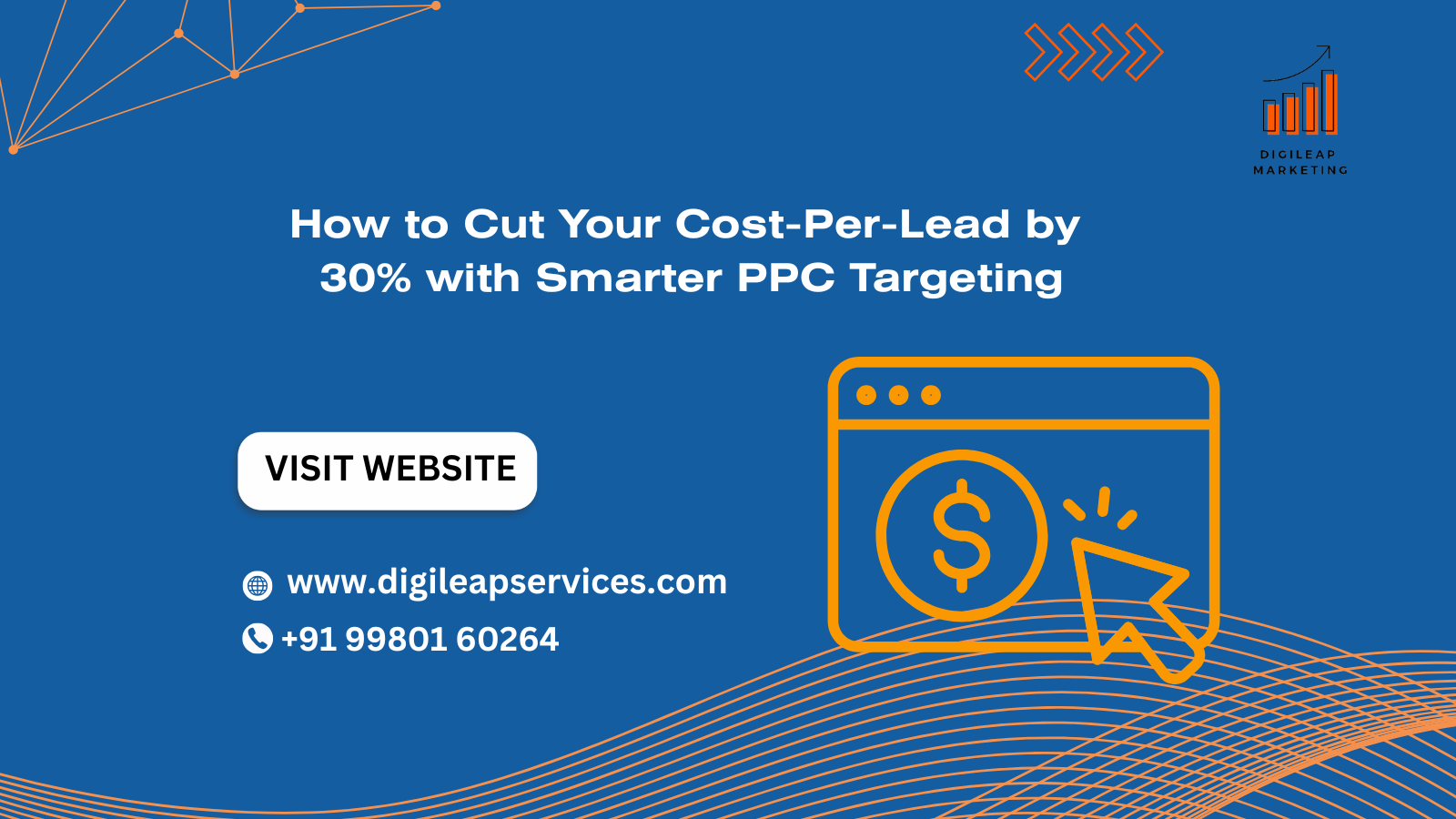Dashboard showing CPL reduction through Smarter PPC Targeting techniques.