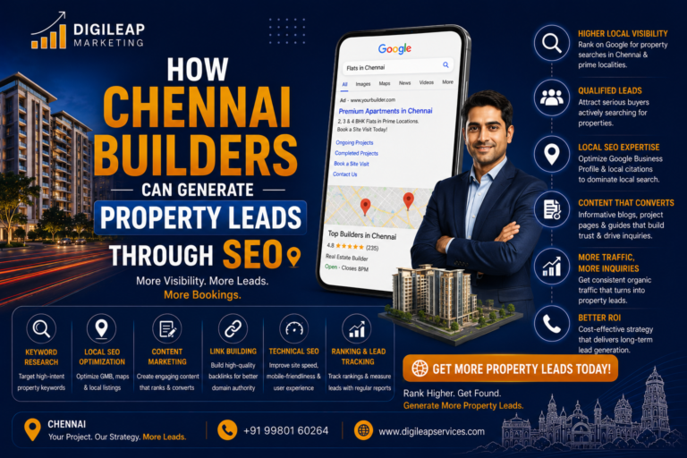 Ho⁠w Chennai Buil‌der‌s Can Genera‍te Property Le‌ad‌s T⁠hrough SEO