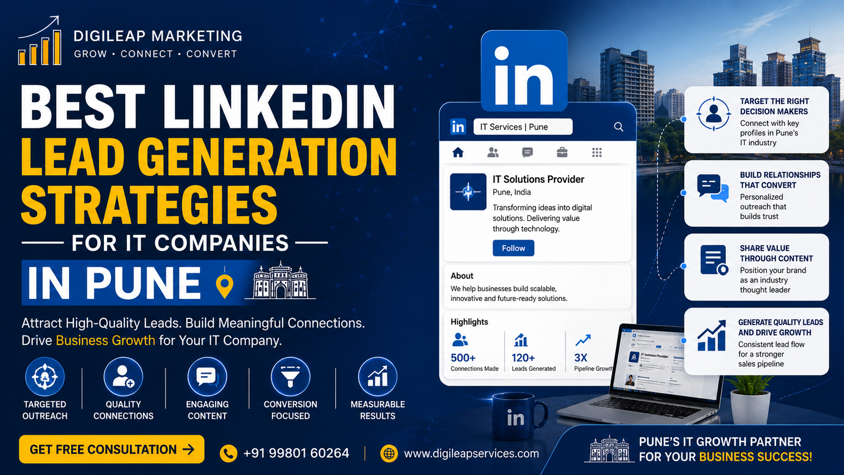 Best LinkedIn L‍ead Genera​tion Str‍ategies for IT Compan​ies in Pune