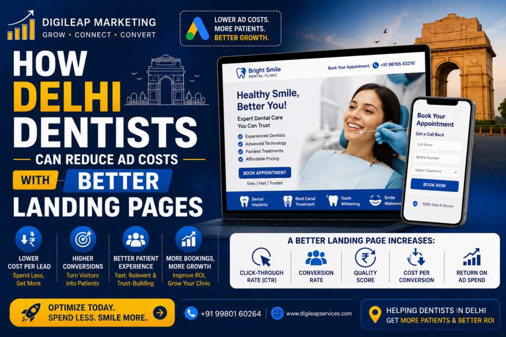How Delhi Dentists Can Reduce Ad Costs With Better Landing Pages