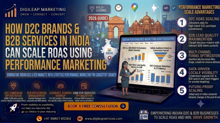 How D2⁠C Brands & B2B Servi⁠c‌es in India C⁠an S‍ca⁠le ROA​S‍ Using P⁠erfor‌ma⁠nce Ma⁠rketing (2026 Gui‌de)