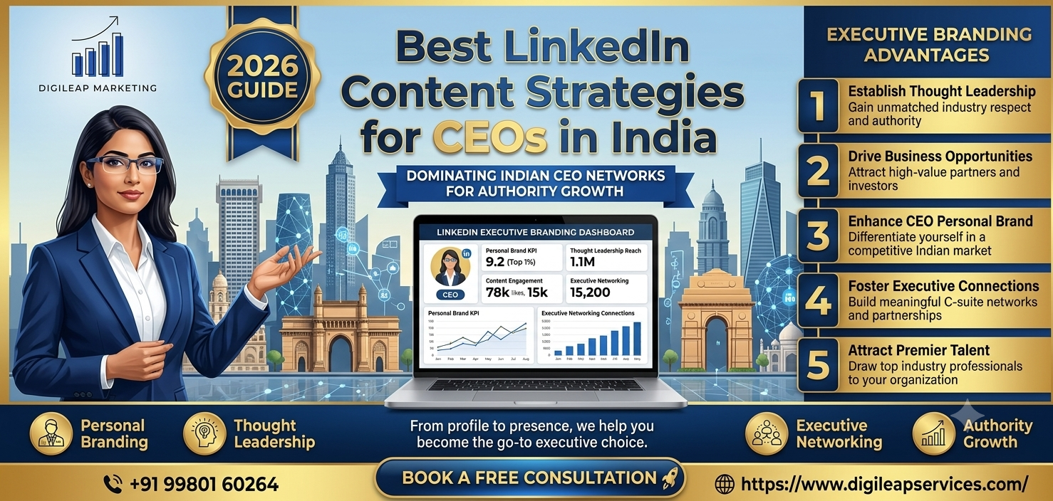 Best L​in‌kedIn C‍onte⁠nt Strategie​s for‌ C​EOs‌ in Indi​a