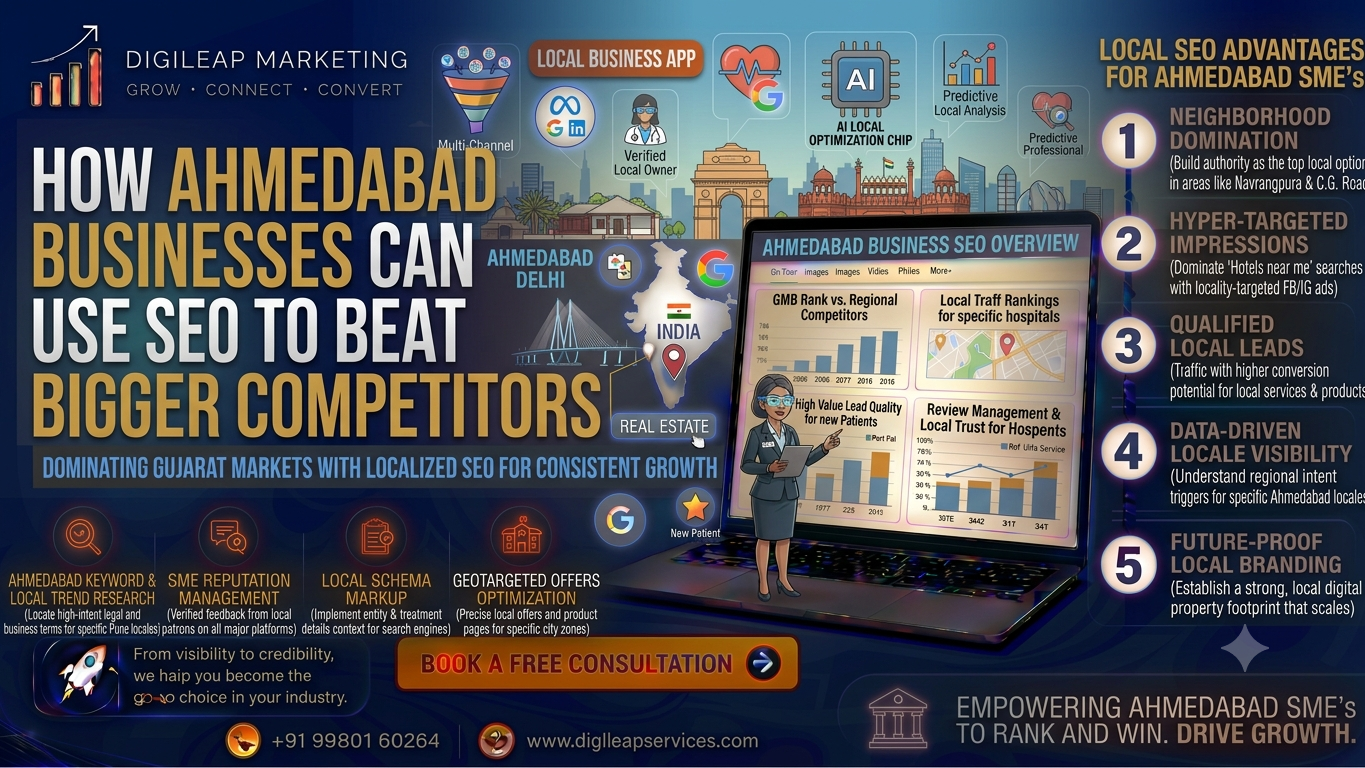 How Ahme⁠dabad Bus‌inesses Can U⁠s‍e SEO to⁠ Be​at Bigger Competitors